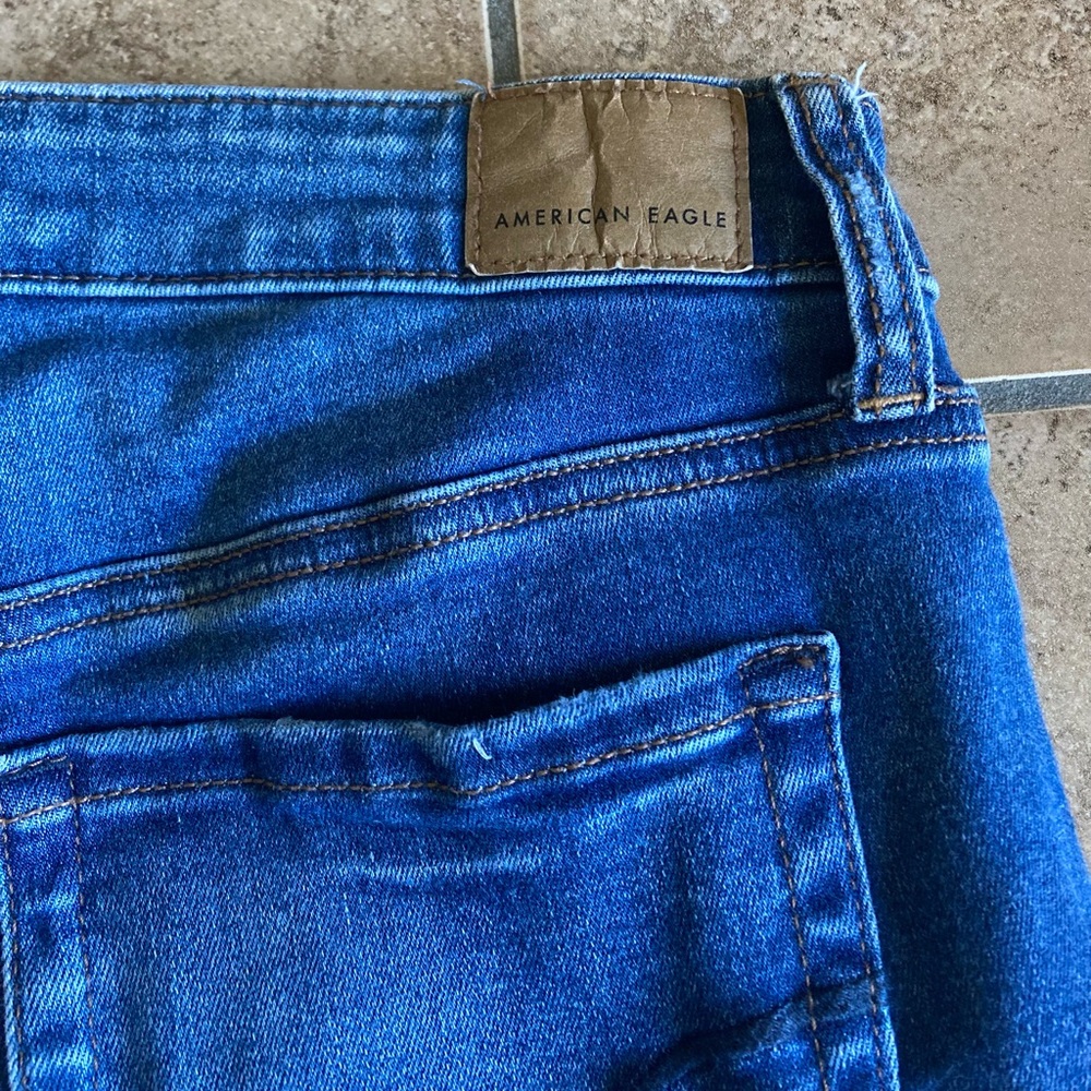 ๐ Gently loved American Eagle Outfitters hi rise jeggings in size 10 extra long - Picture 7 of 7